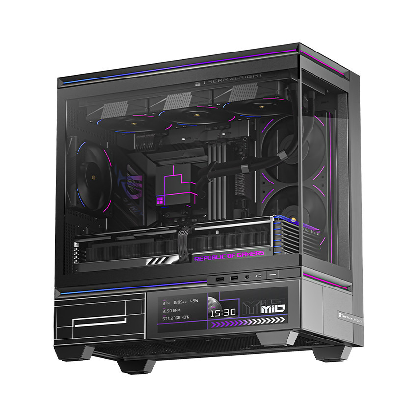 Vỏ case Thermalright TL-M10 Vision BLACK ( M-ATX có màn hình 9.2 inch )