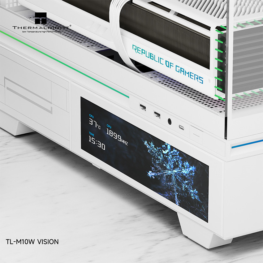 Vỏ case Thermalright TL-M10 Vision White ( M-ATX có màn hình 9.2 inch )