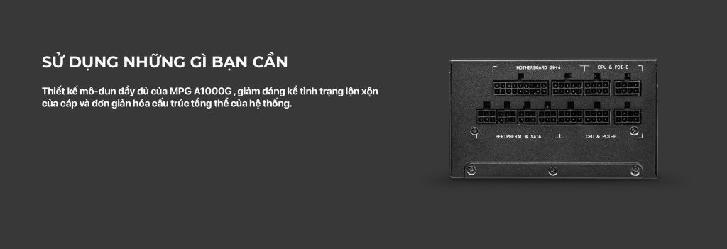 Nguồn Máy Tính MSI A1000G 1000W PCIE 5.0 234