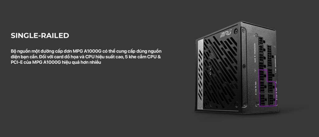 Nguồn Máy Tính MSI A1000G 1000W PCIE 5.0 23456