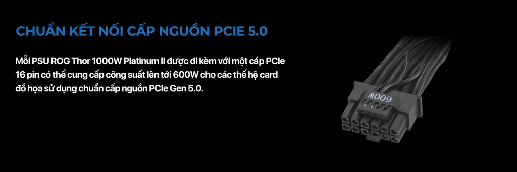 Nguồn ASUS ROG THOR - 1000P2 Gaming Platinum - 1000W ( Màu Đen/80 Plus Platinum / Full Modular)1