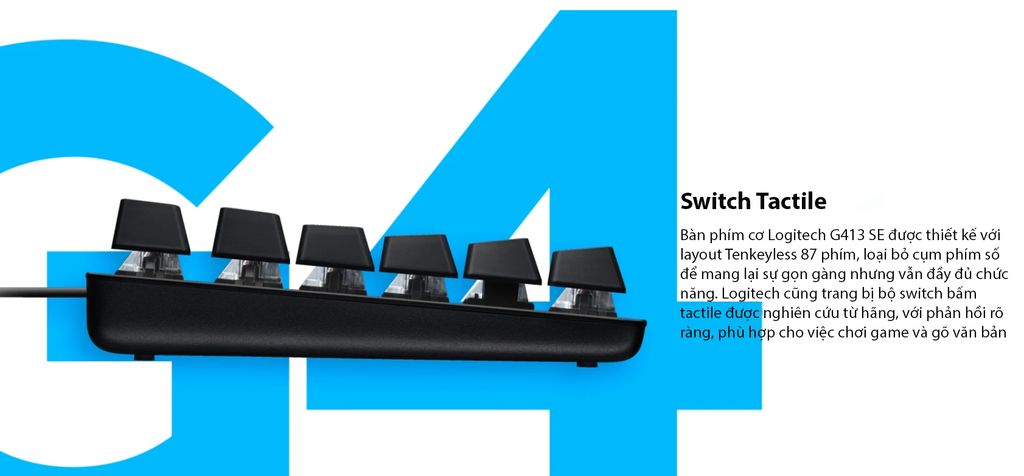 BÀN PHÍM CƠ LOGITECH G413 SE TKL TACTILE SW 2