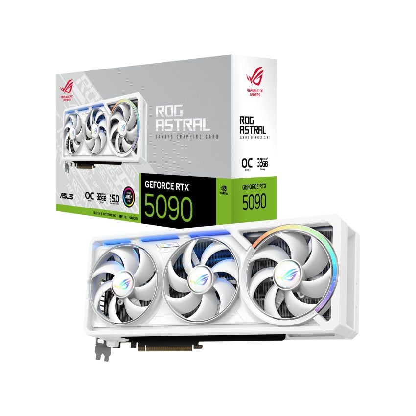  Card màn hình ASUS ROG ASTRAL RTX 5090 32GB GAMING WHITE OC 