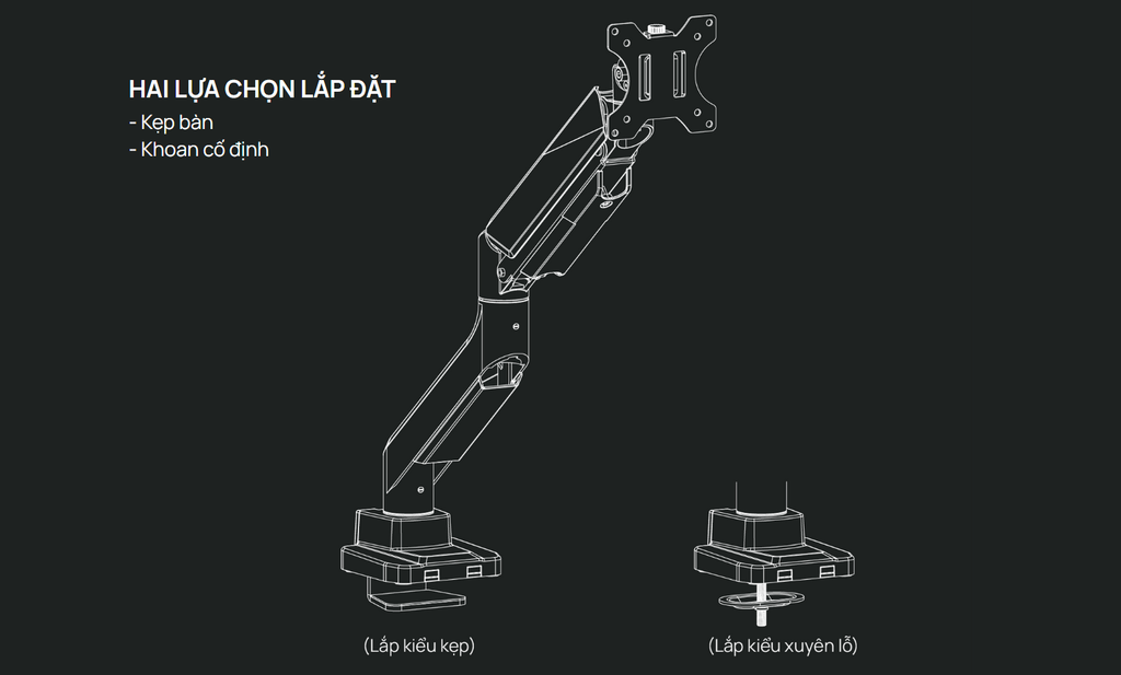 GIÁ TREO MÀN HÌNH HUMAN MOTION T9-1 MÀU XÁM_4