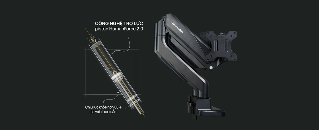 GIÁ TREO MÀN HÌNH HUMAN MOTION T9-1 MÀU XÁM_5