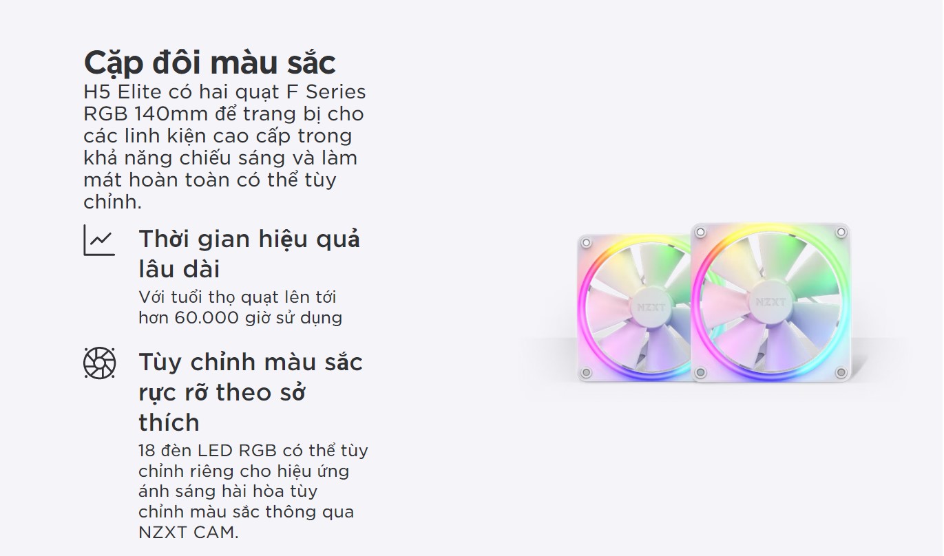 Vỏ máy tính NZXT H5 Elite Black (Mid Tower/Màu Đen)