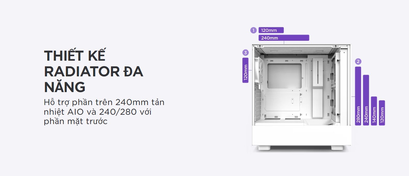 Vỏ máy tính NZXT H5 Flow Black (Mid Tower/Màu Đen)