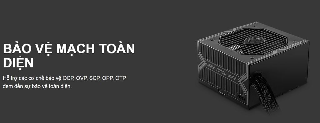 Nguồn Máy Tính MSI MAG A550BN 550W - 80 Plus Bronze 223