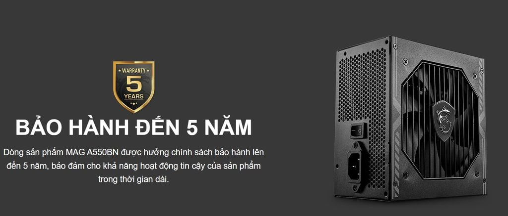 Nguồn Máy Tính MSI MAG A550BN 550W - 80 Plus Bronze 2234