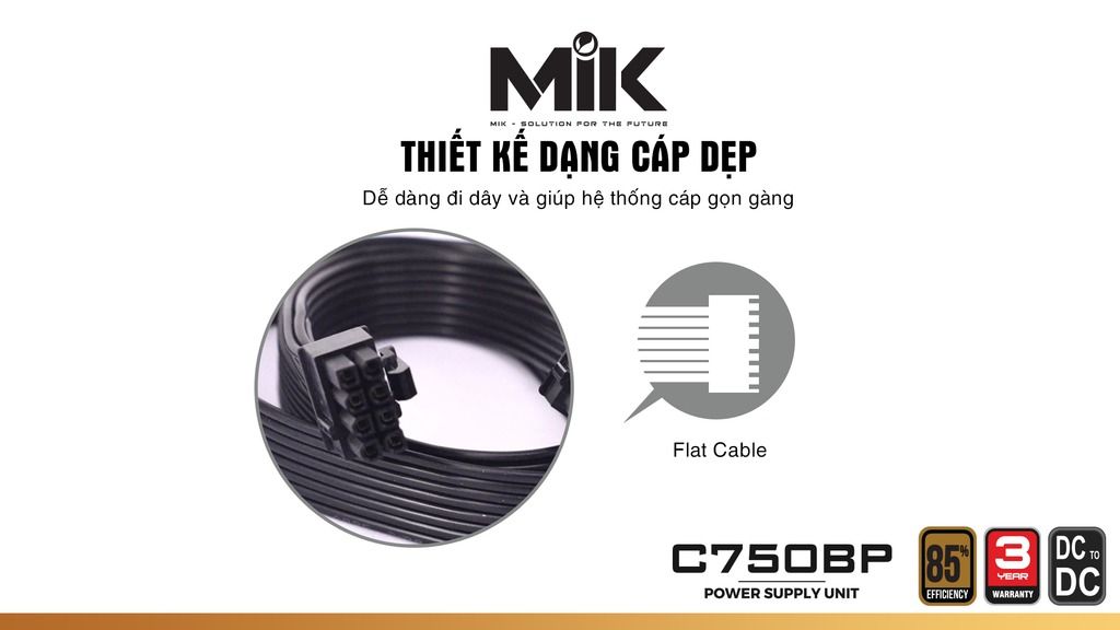 Nguồn Máy Tính MIK C750B 750W PLUS BRONZE 1