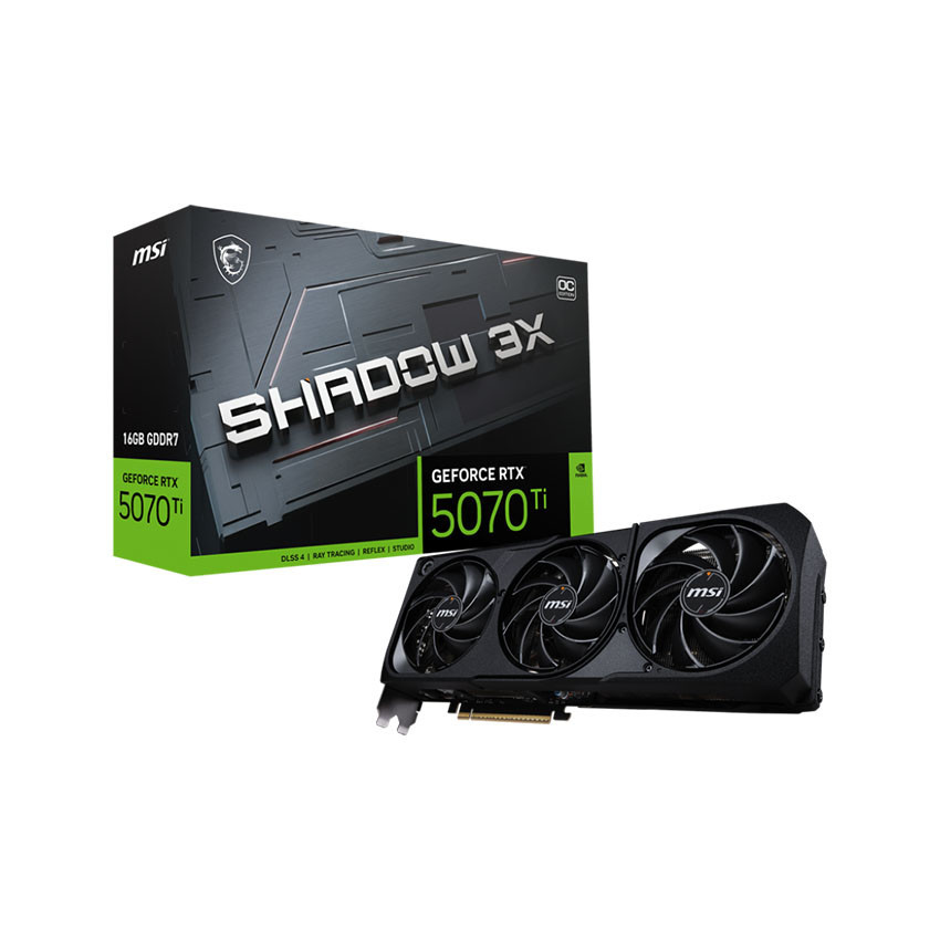 Card màn hình MSI RTX 5070 Ti 16GB SHADOW 3X OC
