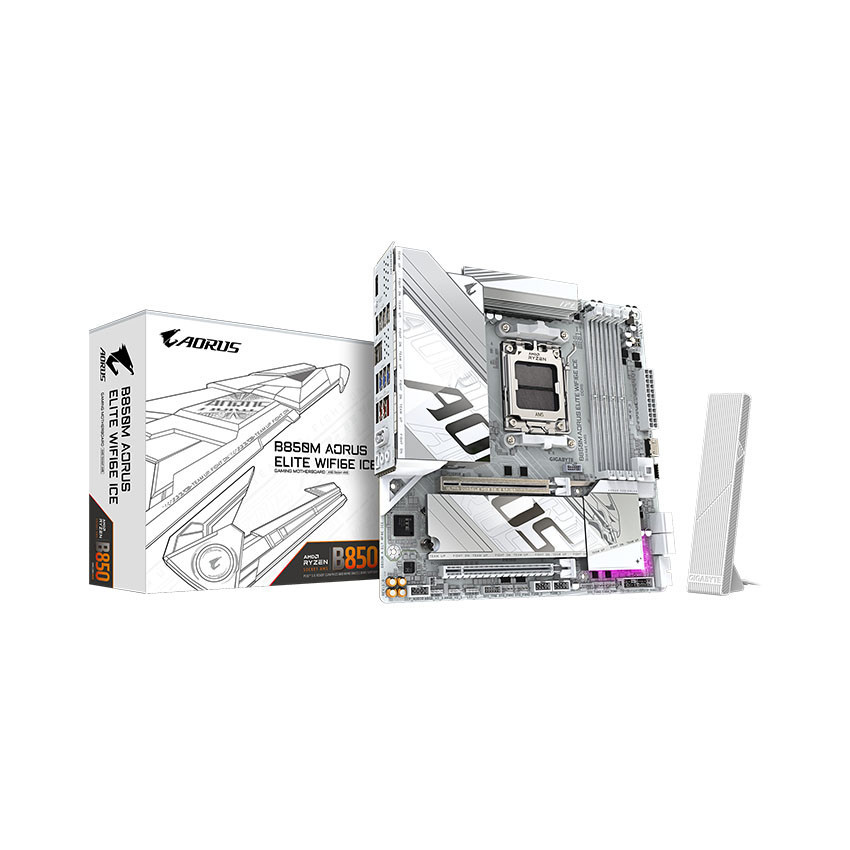 Mainboard Gigabyte B850M AORUS ELITE WIFI 6E ICE