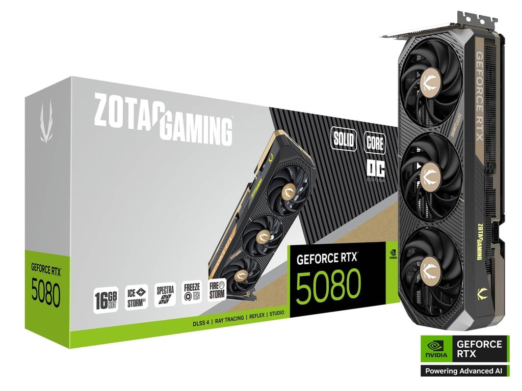 Card màn hình ZOTAC GAMING GeForce RTX 5080 16GB SOLID CORE OC
