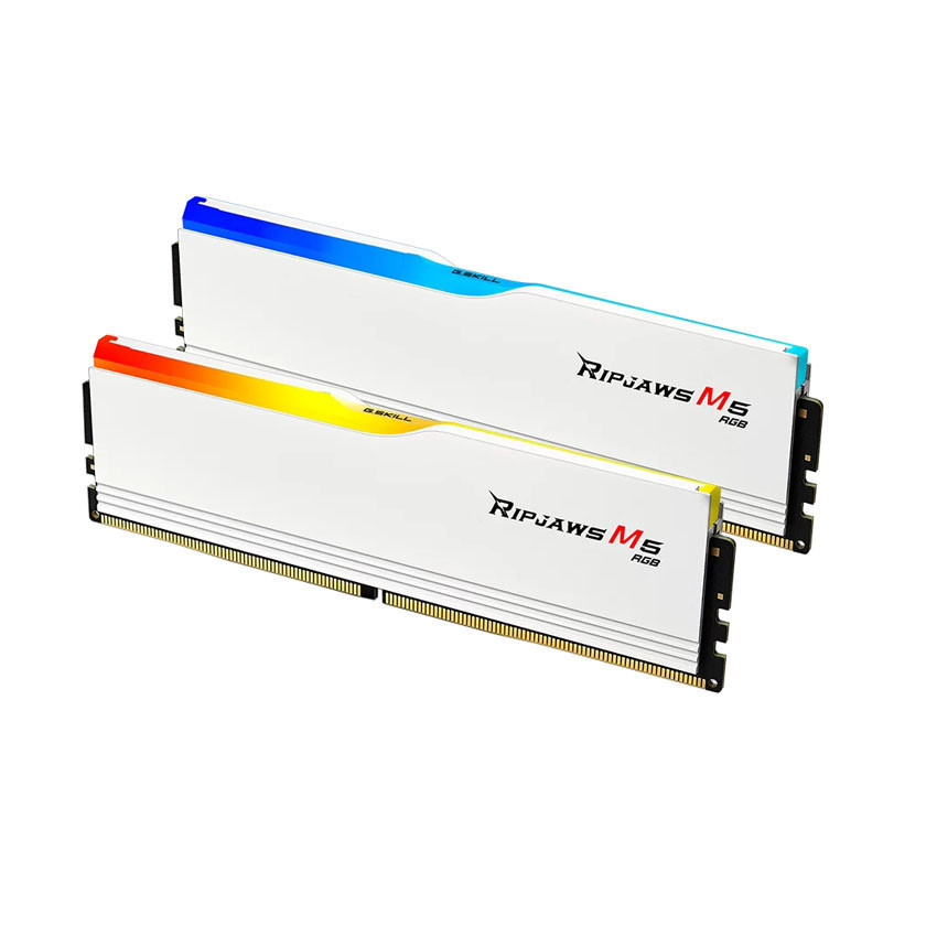 Ram Desktop Gskill RIPJAWS M5 RGB WHITE 32GB (2x16GB) Bus 5200MHz DDR5