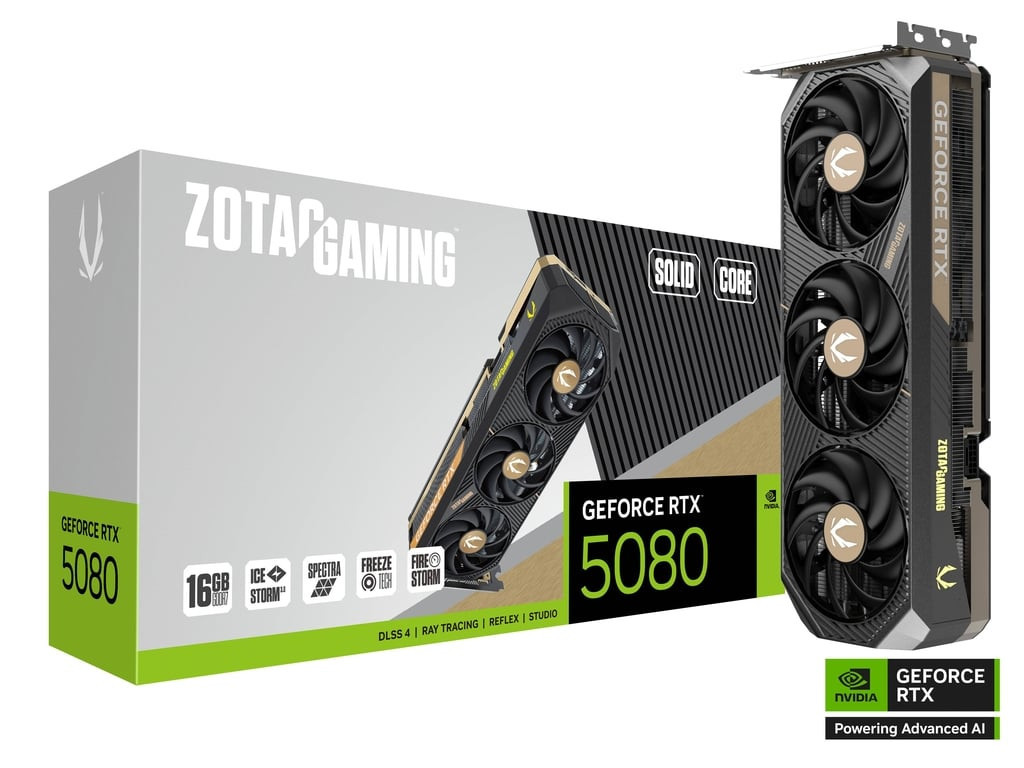Card màn hình ZOTAC GAMING GeForce RTX 5080 16GB SOLID CORE
