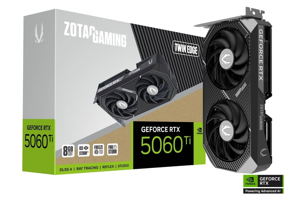 Card màn hình Zotac GEFORCE RTX 5060 Ti 8GB TWIN EDGE GDDR7
