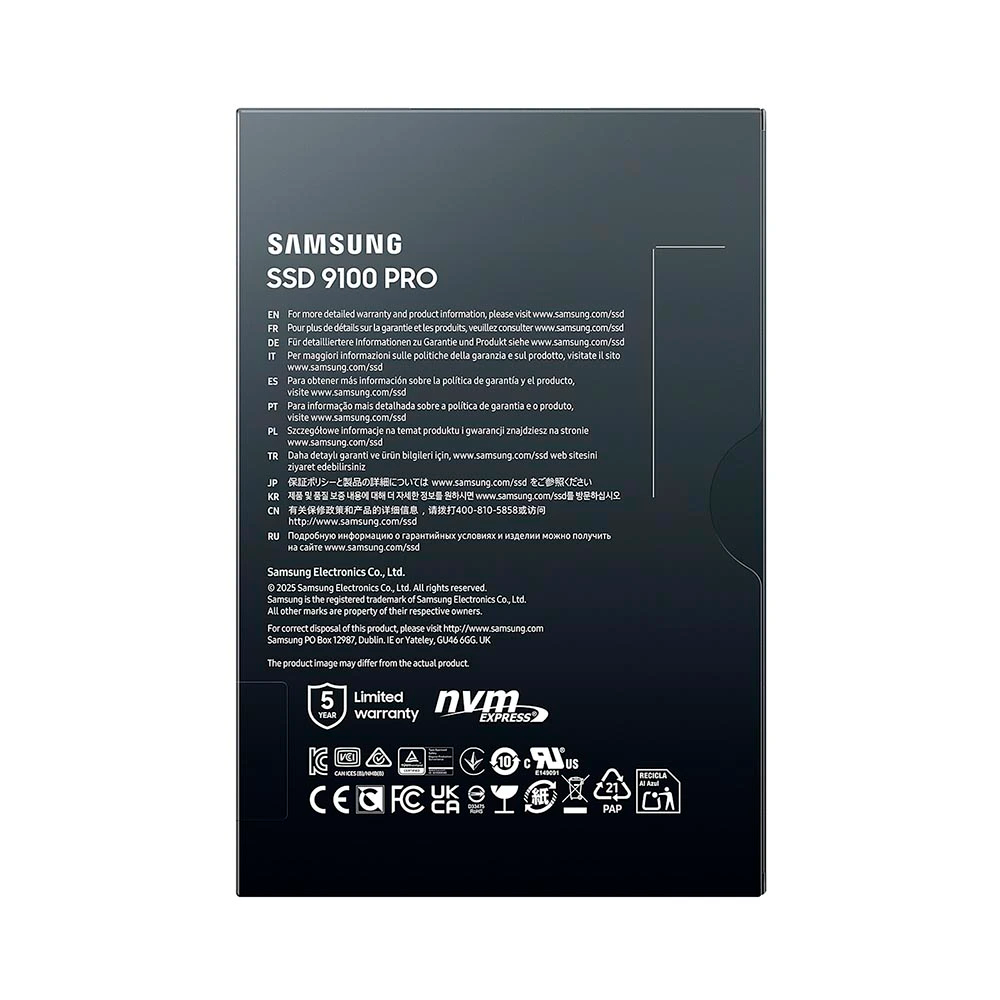 Ổ cứng SSD Samsung 9100 PRO 1TB M.2 NVMe M.2 2280 PCIe Gen5.0 x4