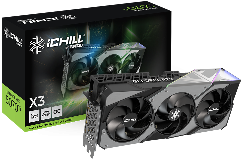 Card màn hình INNO3D GeForce RTX 5070 Ti iCHILL X3 16GB GDDR7