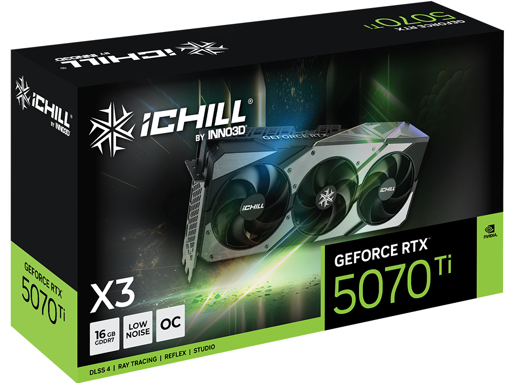 Card màn hình INNO3D GeForce RTX 5070 Ti iCHILL X3 16GB GDDR7