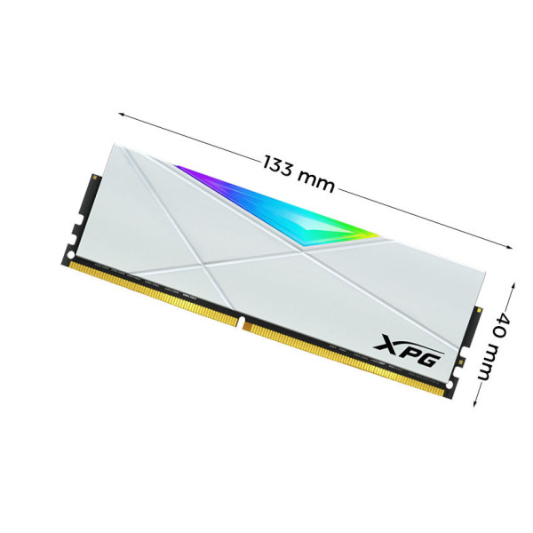 Ram Desktop Adata XPG Spectrix D50 RGB White (AX4U320016G16A-SW50) 16GB (1x16GB) DDR4 3200Mhz