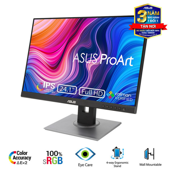 Màn hình đồ họa Asus ProArt PA248QV (24inch/ WUXGA/ IPS/75Hz/5ms/300nits/HDMI+DP+DSub+Audio+USB)