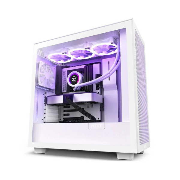 Vỏ máy tính NZXT H7 Flow White (Mid Tower/Màu Trắng)