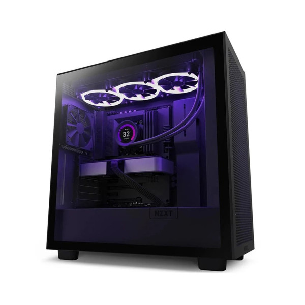 Vỏ máy tính NZXT H7 Flow Black (Mid Tower/Màu Đen)