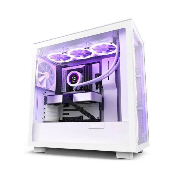 Vỏ máy tính NZXT H7 Elite White (Mid Tower/Màu Trắng)
