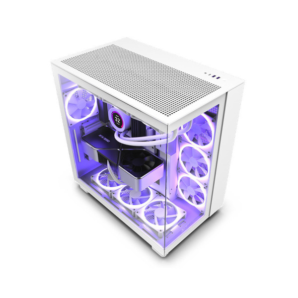 Vỏ máy tính NZXT H9 Flow White (Mid Tower/Màu Trắng)