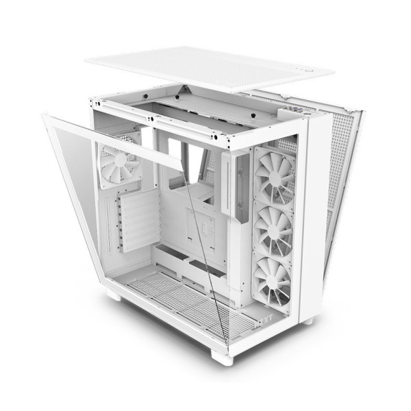 Vỏ máy tính NZXT H9 Flow White (Mid Tower/Màu Trắng)