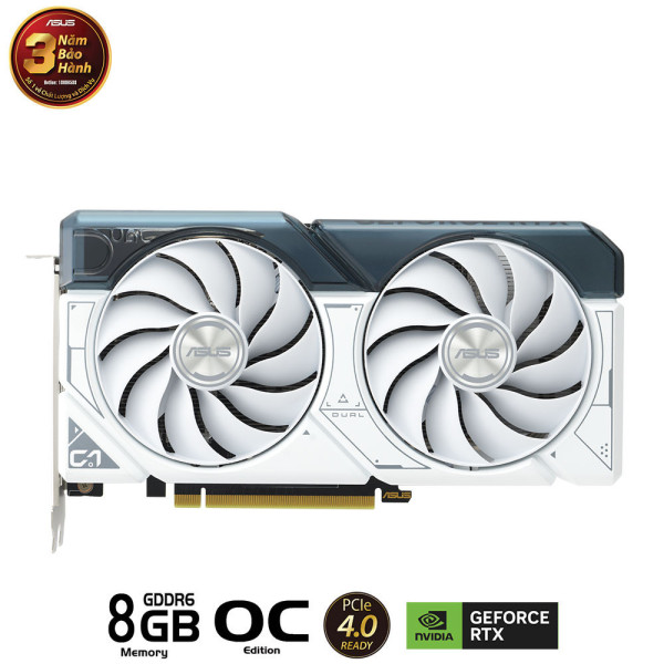CARD MÀN HÌNH ASUS DUAL-RTX 4060 TI-O8G-GAMING WHITE