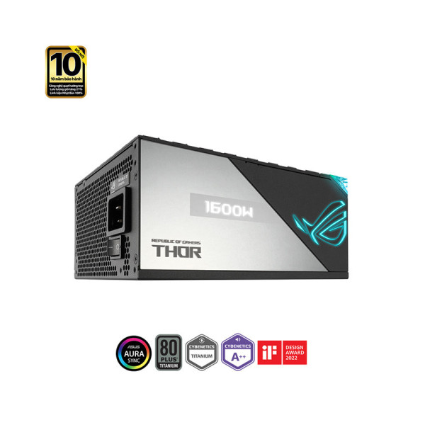 NGUỒN ASUS ROG THOR - 1600T GAMING TITANIUM - 1600W ( 80 PLUS Titanium / Full Modular)