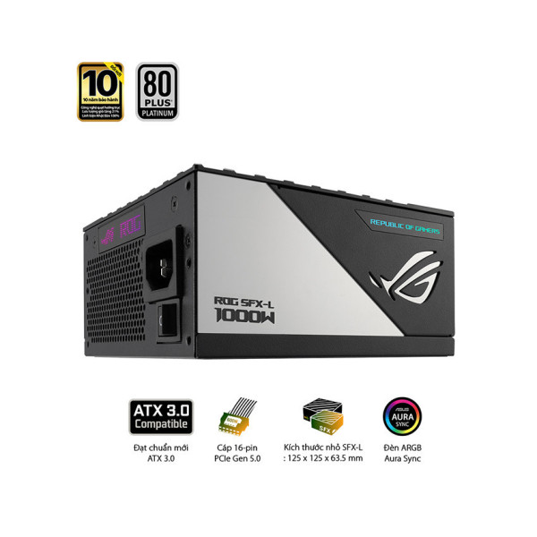 Nguồn SFX-L ASUS ROG LOKI 1000P 1000W PLATINUM ( PCI GEN 5.0 - Full Modular )