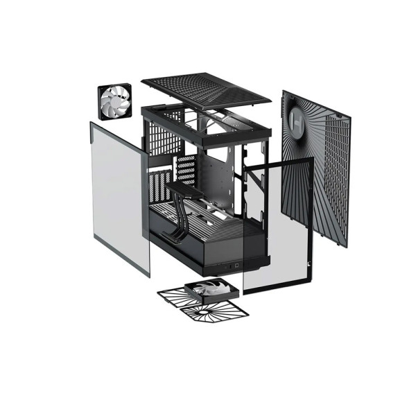 Vỏ Case HYTE Y40 Black (ATX, 2 Fan, Cable PCIe 4.0)