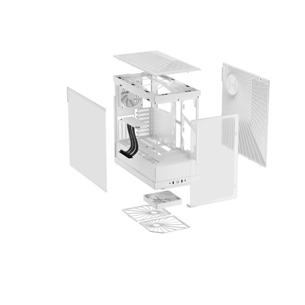 Vỏ Case HYTE Y40 Snow White (ATX, 2 Fan, Cable PCIe 4.0)