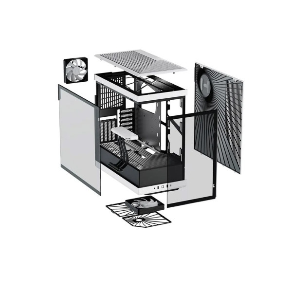 Vỏ Case HYTE Y40 Black White (ATX, 2 Fan, Cable PCIe 4.0)