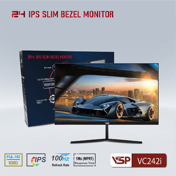 Màn Hình VSP VC242I IPS 24INCH - 100HZ - 2MS - ĐEN