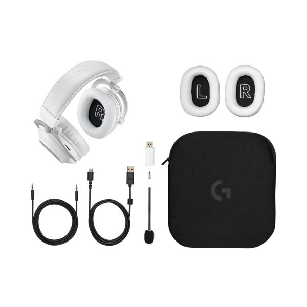 TAI NGHE CHƠI GAME KHÔNG DÂY LOGITECH PRO X 2 LIGHTSPEED WHITE