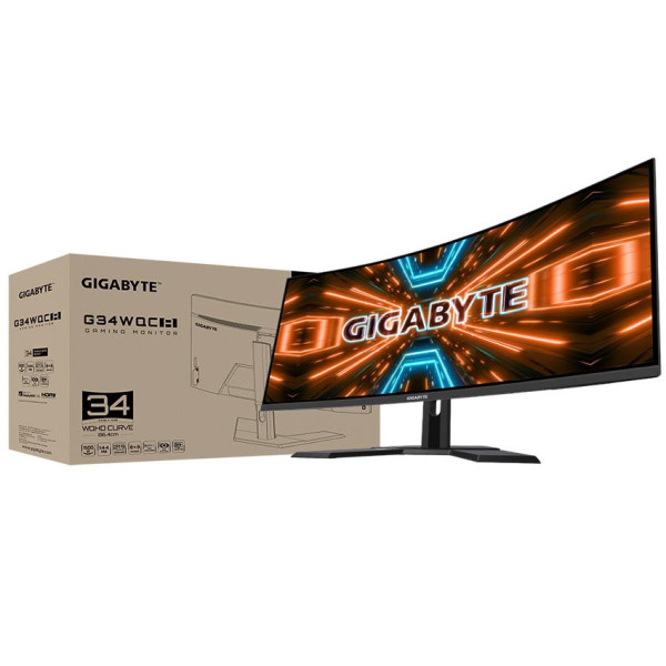 MÀN HÌNH GAMING GIGABYTE G34WQCA-EK (34 INCH/WQHD/VA/144HZ/1MS/LOA/CONG)