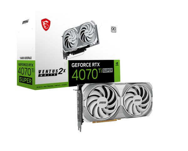 Card màn hình MSI GeForce RTX 4070 Ti SUPER 16GB VENTUS 2X OC  WHITE