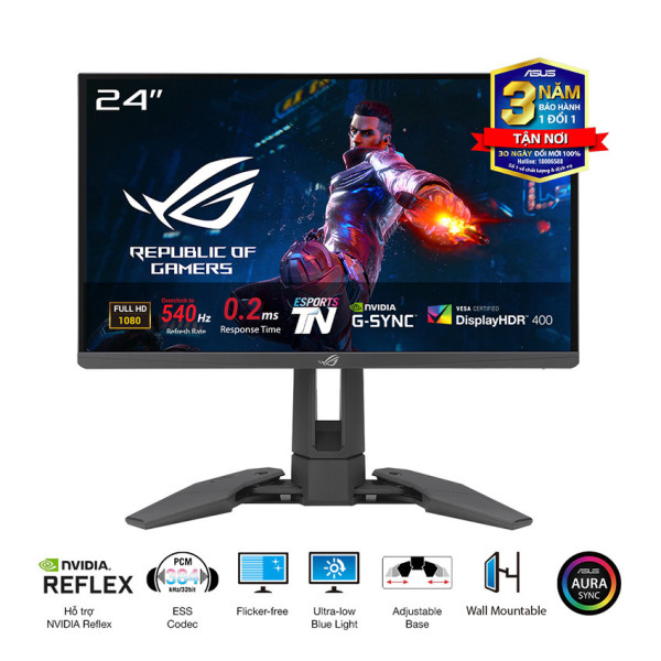 MÀN HÌNH ASUS ROG SWIFT PRO PG248QP (24.1 INCH/FHD/TN/540HZ/0.2MS) Chuyên Game