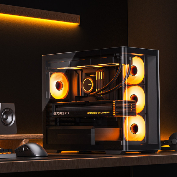 VỎ CASE JONSBO D300 BLACK (MATX/MID TOWER/MÀU ĐEN/KÍNH CONG)