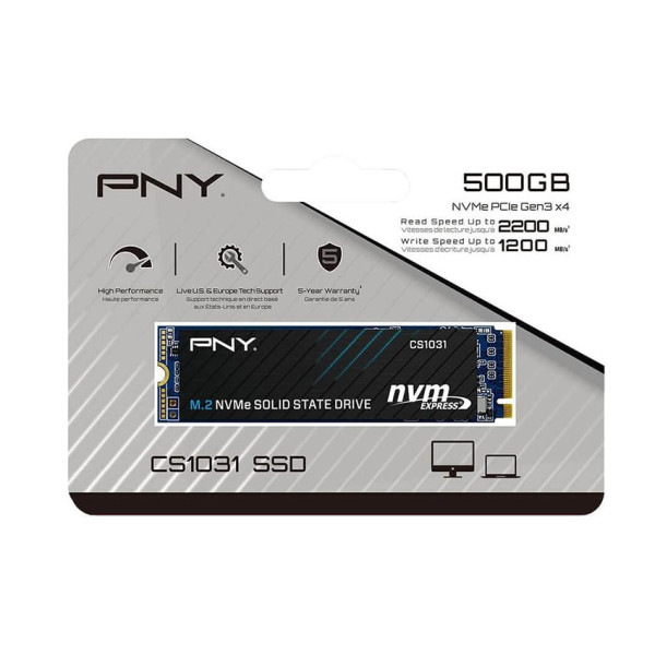 Ổ CỨNG SSD PNY CS1031 500GB M.2 2280 PCIE NVME GEN 3X4 (ĐỌC 2200MB/S - GHI 1200MB/S) - (M280CS1031-500-CL)
