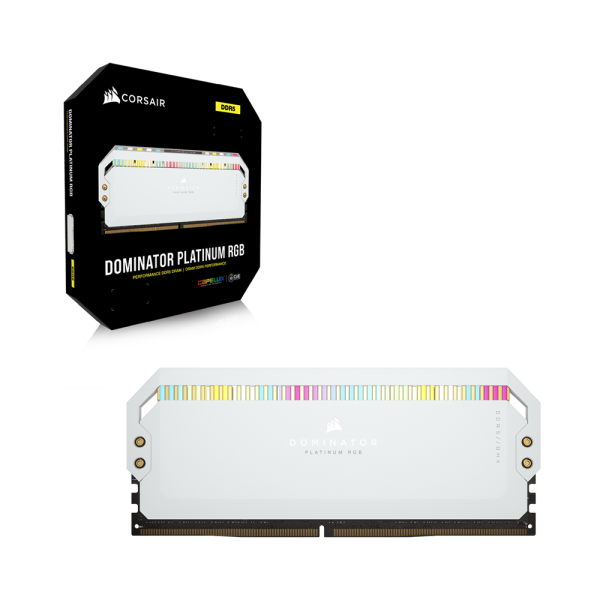 Ram Corsair Dominator Platinum RGB White 64GB(2x32GB) Bus 5600MHz DDR5 (CMT64GX5M2B5600C40W)