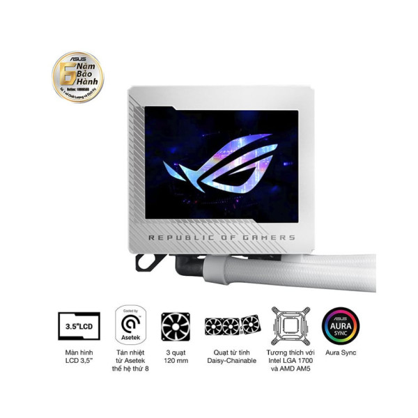 TẢN NHIỆT NƯỚC ASUS ROG RYUJIN III 360 ARGB WHITE