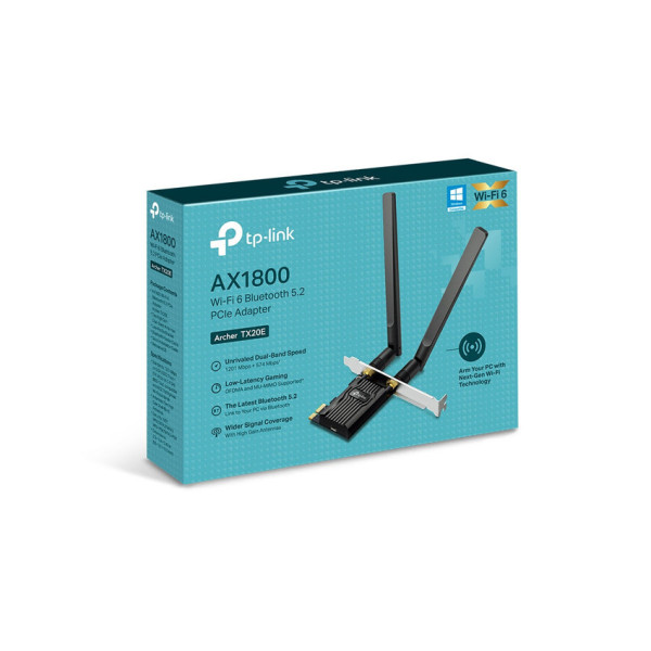 CARD MẠNG KHÔNG DÂY PCIE TP-LINK ARCHER TX20E (AX1800, BLUETOOTH 5.2)