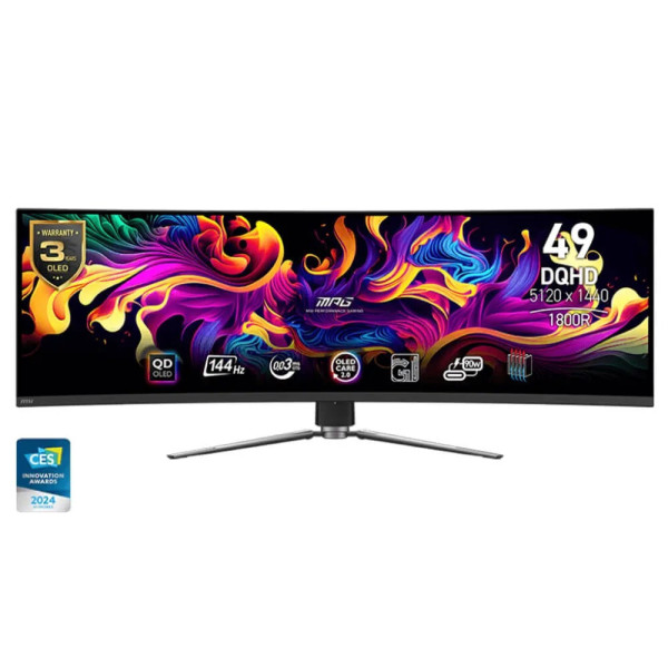 MÀN HÌNH GAMING MSI MPG 491CQP QD-OLED (49 INCH/DQHD/OLED/144HZ/0.03MS/CONG)
