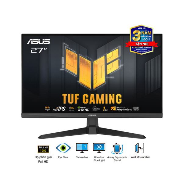 MÀN HÌNH GAMING ASUS TUF VG279Q3A (27 INCH/FHD/FAST IPS/180HZ/1MS) Chuyên Game