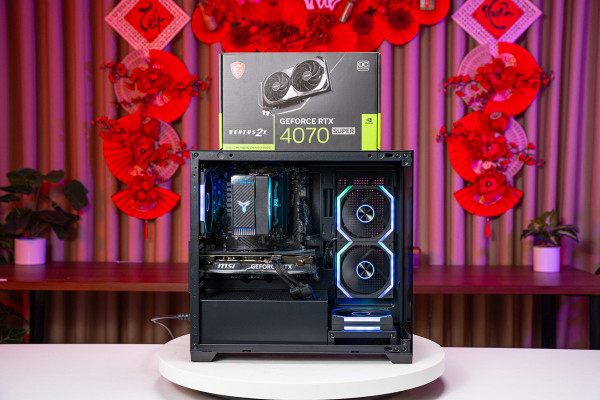 PC TTG AMD SUPER GAMING Ryzen 5 7500F - RTX 4070  SUPER 12GB OC (All NEW - Bảo hành 36 tháng)