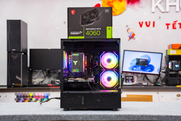 PC AMD GAMING Ryzen 7 5700X - RTX 4060 DUAL OC 8GB (All NEW - Bảo hành 36 tháng)
